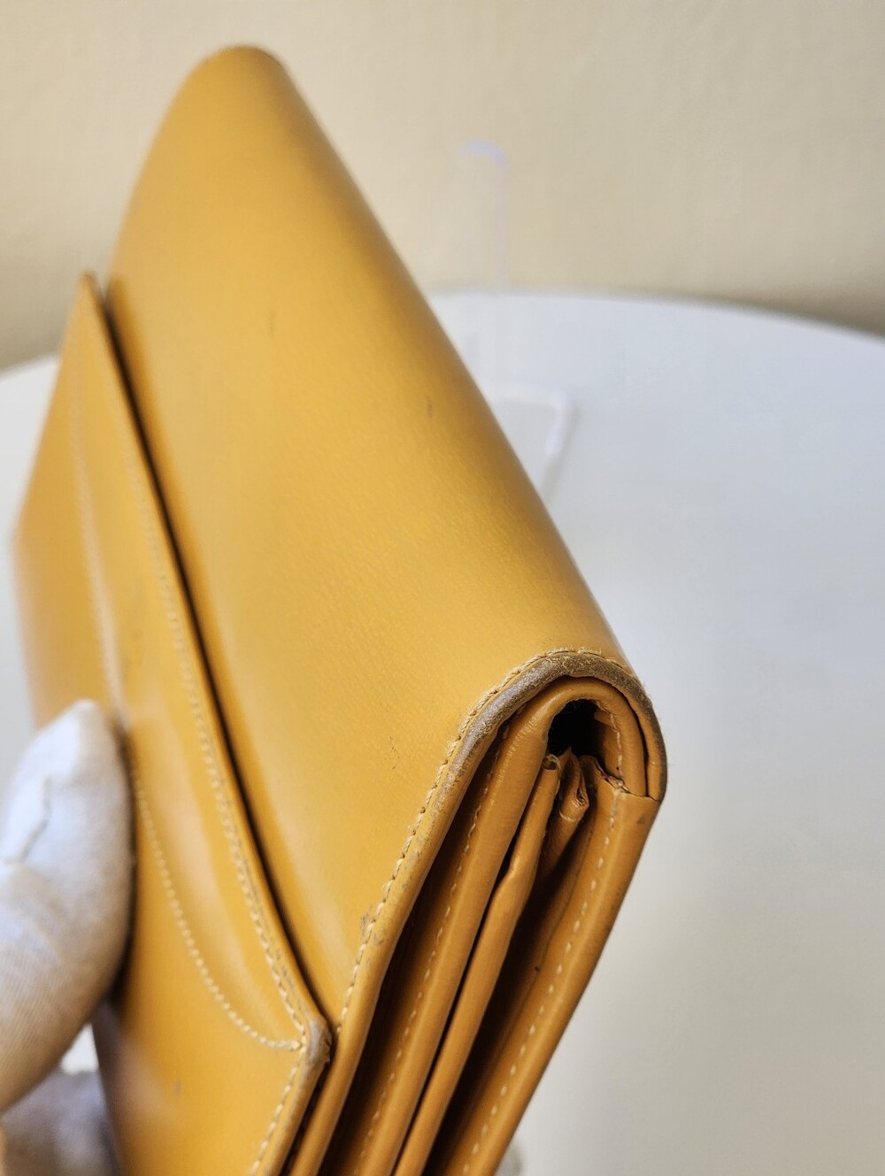Loewe Madrid Vintage Mustard Yellow Leather Continental Wallet With Box, Dustbag - Picture 12 of 15